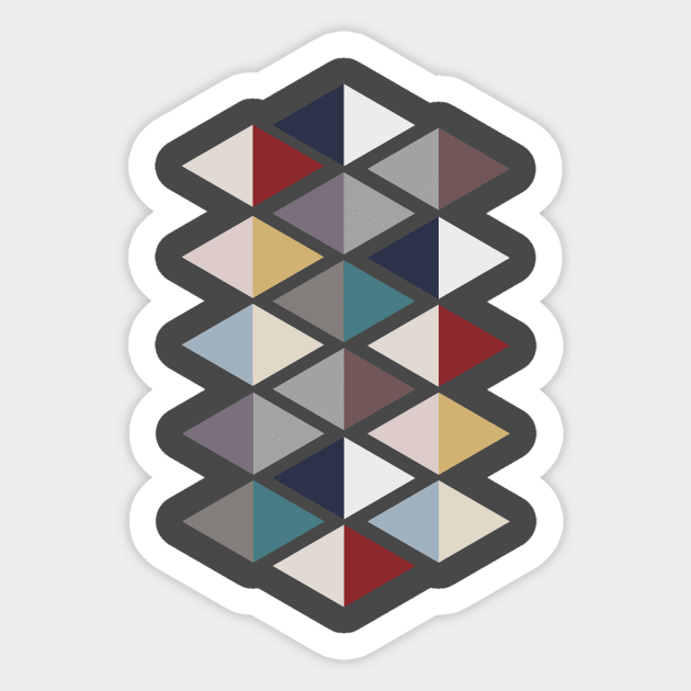 Scandinavian triangles 2 Sticker by hedehede